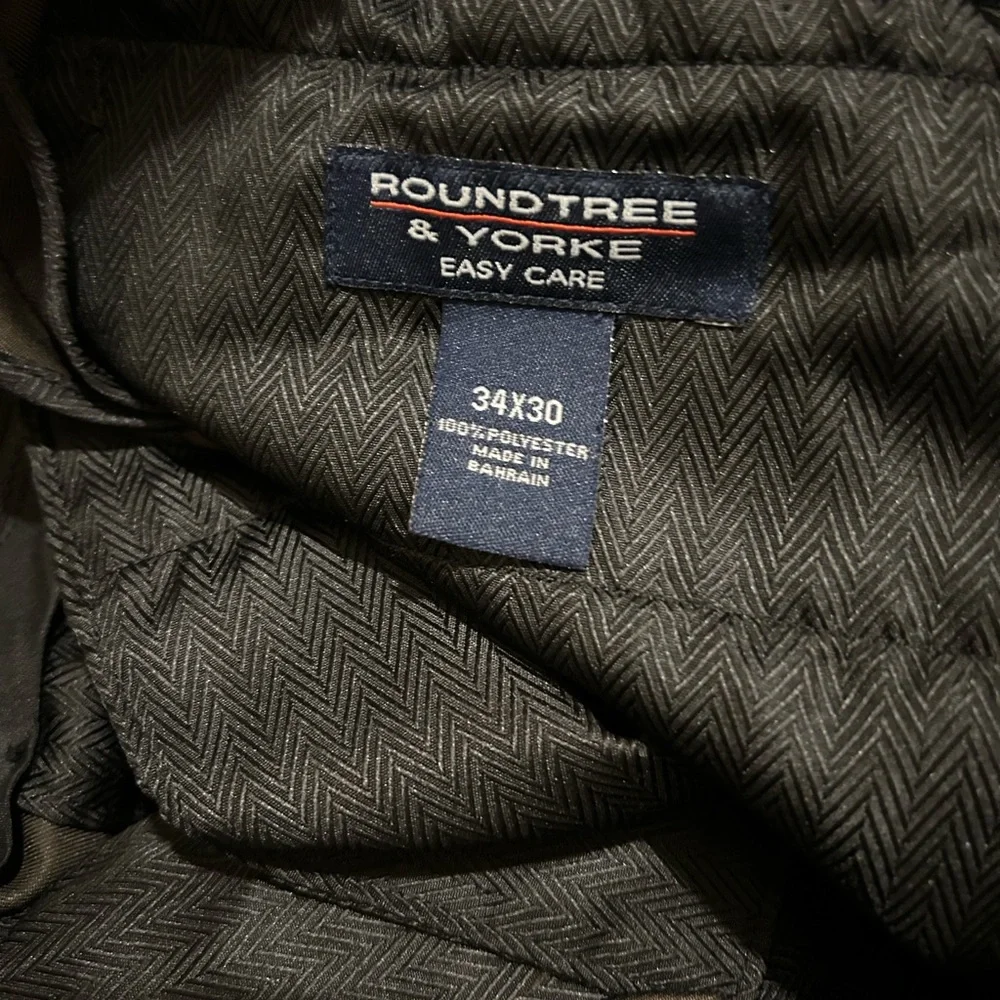 Round Tree & York Sz 34x30 Chocolate Brown men’s flat front dress pants